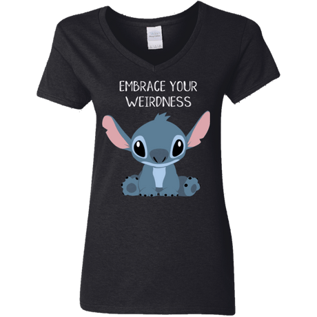 T-Shirts Black / S Embrace your weirdness Women's V-Neck T-Shirt