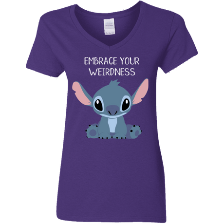 T-Shirts Purple / S Embrace your weirdness Women's V-Neck T-Shirt