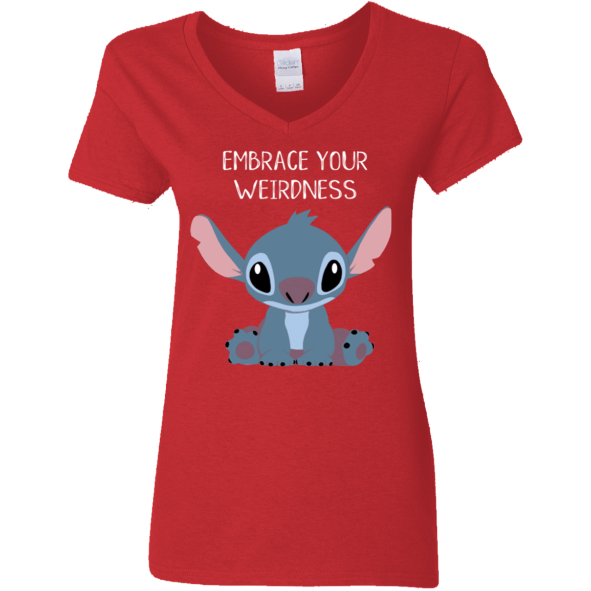 T-Shirts Red / S Embrace your weirdness Women's V-Neck T-Shirt