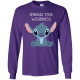 T-Shirts Purple / YS Embrace your weirdness Youth Long Sleeve T-Shirt
