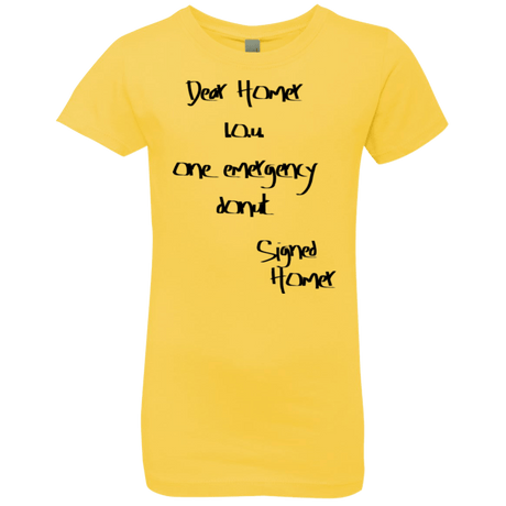 T-Shirts Vibrant Yellow / YXS Emergency Donut Girls Premium T-Shirt