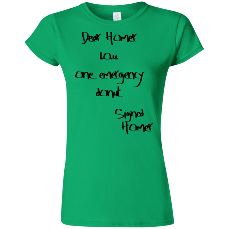 T-Shirts Irish Green / S Emergency Donut Junior Slimmer-Fit T-Shirt