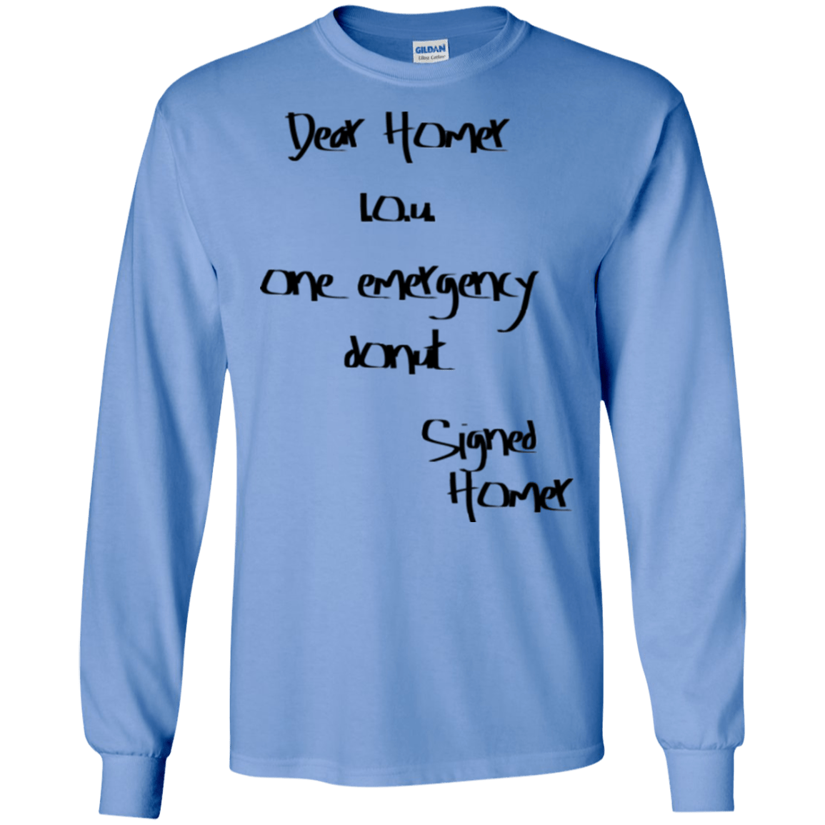 T-Shirts Carolina Blue / S Emergency Donut Men's Long Sleeve T-Shirt