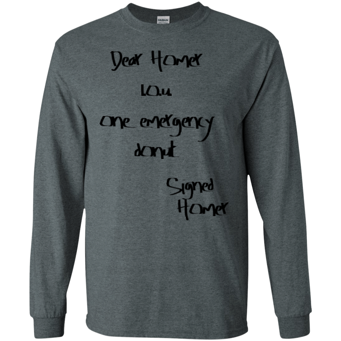 T-Shirts Dark Heather / S Emergency Donut Men's Long Sleeve T-Shirt