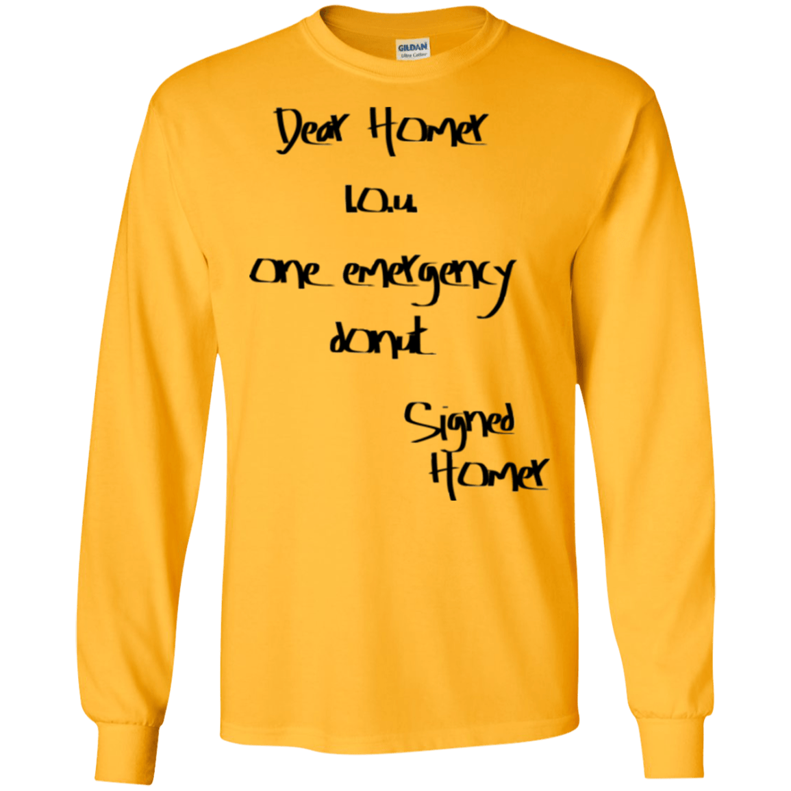 T-Shirts Gold / S Emergency Donut Men's Long Sleeve T-Shirt