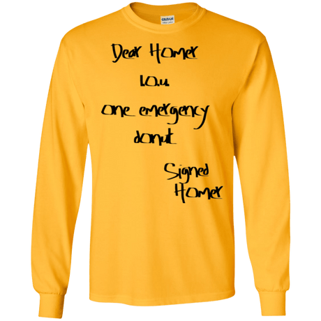 T-Shirts Gold / S Emergency Donut Men's Long Sleeve T-Shirt