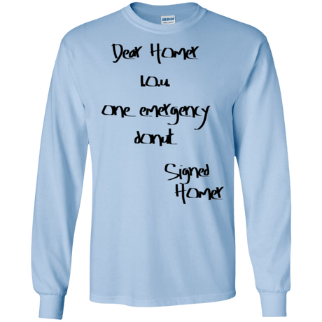 T-Shirts Light Blue / S Emergency Donut Men's Long Sleeve T-Shirt