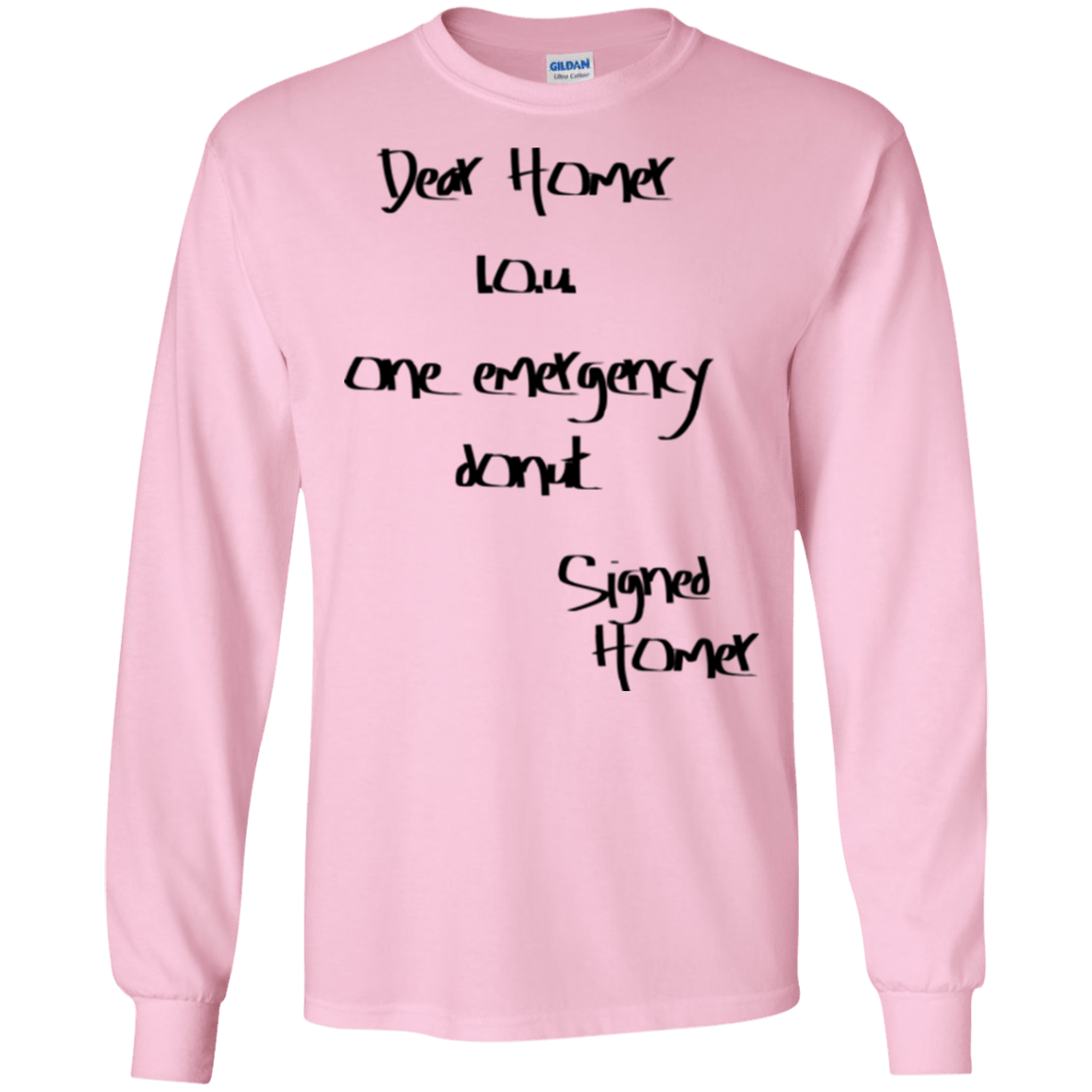 T-Shirts Light Pink / S Emergency Donut Men's Long Sleeve T-Shirt