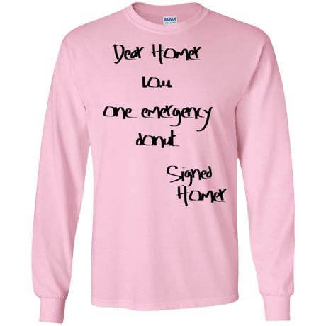 T-Shirts Light Pink / S Emergency Donut Men's Long Sleeve T-Shirt