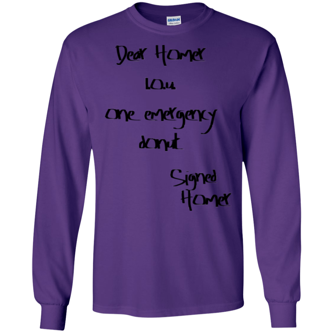 T-Shirts Purple / S Emergency Donut Men's Long Sleeve T-Shirt