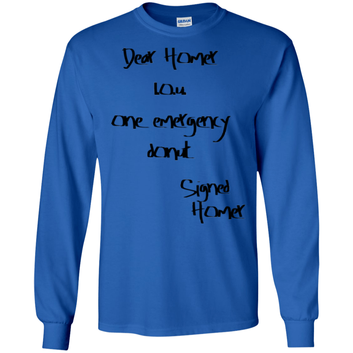 T-Shirts Royal / S Emergency Donut Men's Long Sleeve T-Shirt