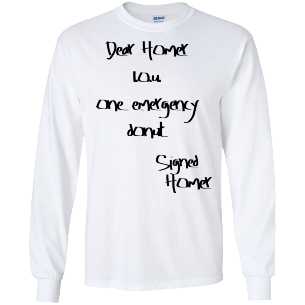 T-Shirts White / S Emergency Donut Men's Long Sleeve T-Shirt