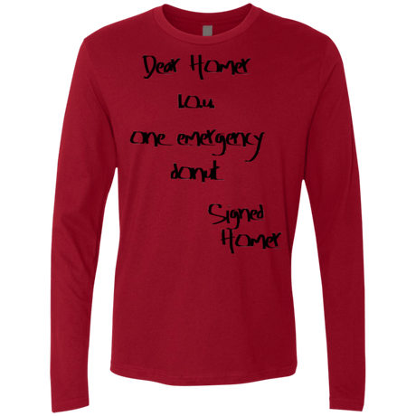 T-Shirts Cardinal / S Emergency Donut Men's Premium Long Sleeve