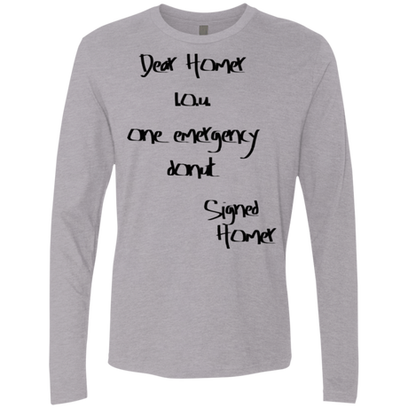 T-Shirts Heather Grey / S Emergency Donut Men's Premium Long Sleeve