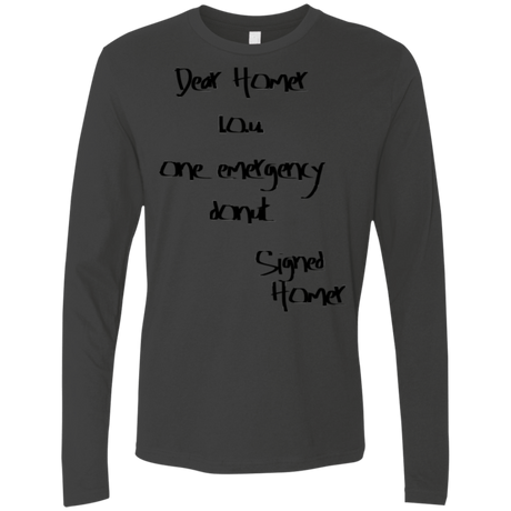 T-Shirts Heavy Metal / S Emergency Donut Men's Premium Long Sleeve
