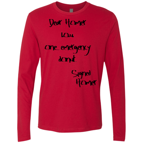 T-Shirts Red / S Emergency Donut Men's Premium Long Sleeve