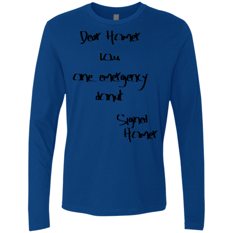 T-Shirts Royal / S Emergency Donut Men's Premium Long Sleeve