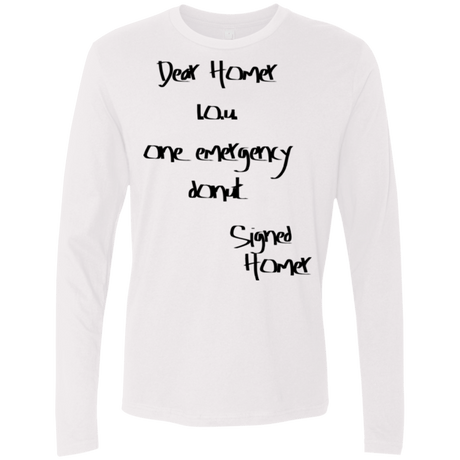 T-Shirts White / S Emergency Donut Men's Premium Long Sleeve
