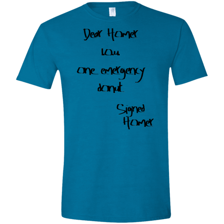 T-Shirts Antique Sapphire / S Emergency Donut Men's Semi-Fitted Softstyle