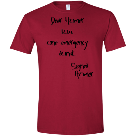 T-Shirts Cardinal Red / S Emergency Donut Men's Semi-Fitted Softstyle