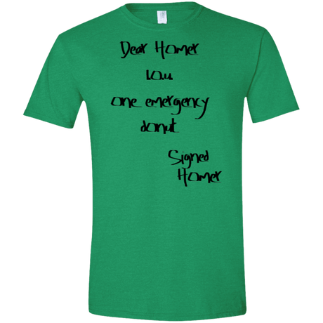 T-Shirts Heather Irish Green / S Emergency Donut Men's Semi-Fitted Softstyle