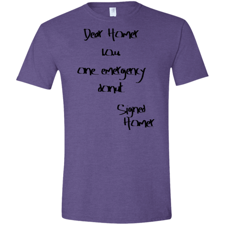 T-Shirts Heather Purple / S Emergency Donut Men's Semi-Fitted Softstyle