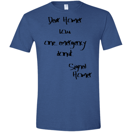 T-Shirts Heather Royal / X-Small Emergency Donut Men's Semi-Fitted Softstyle