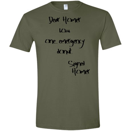 T-Shirts Military Green / S Emergency Donut Men's Semi-Fitted Softstyle