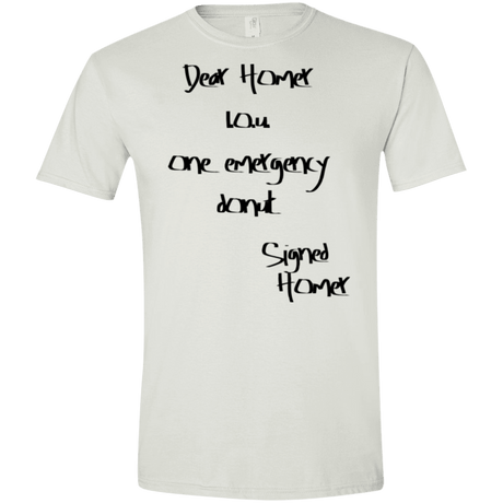 T-Shirts White / X-Small Emergency Donut Men's Semi-Fitted Softstyle