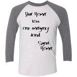 T-Shirts Heather White/Premium Heather / X-Small Emergency Donut Men's Triblend 3/4 Sleeve