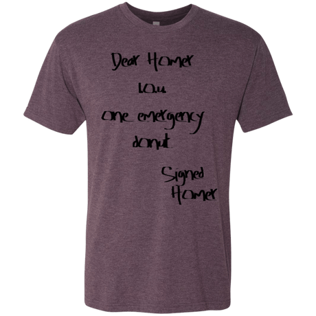 T-Shirts Vintage Purple / S Emergency Donut Men's Triblend T-Shirt