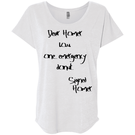 T-Shirts Heather White / X-Small Emergency Donut Triblend Dolman Sleeve