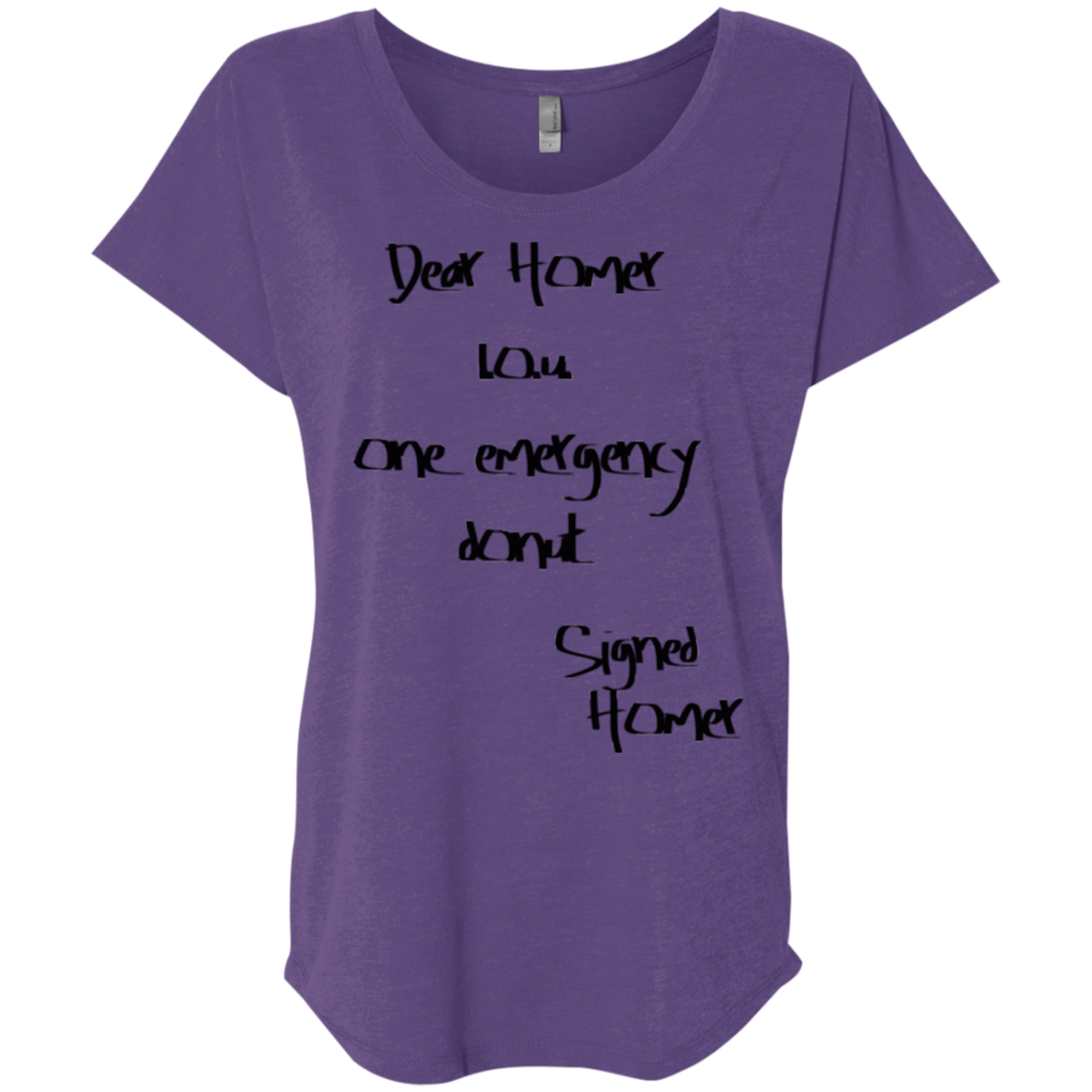 T-Shirts Purple Rush / X-Small Emergency Donut Triblend Dolman Sleeve