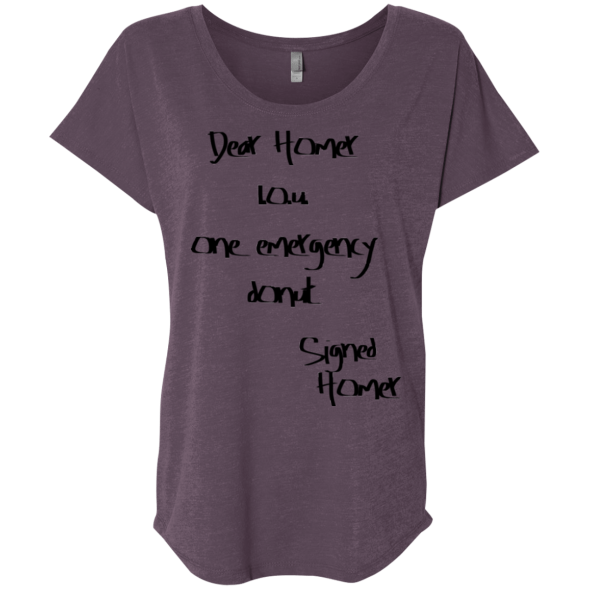 T-Shirts Vintage Purple / X-Small Emergency Donut Triblend Dolman Sleeve