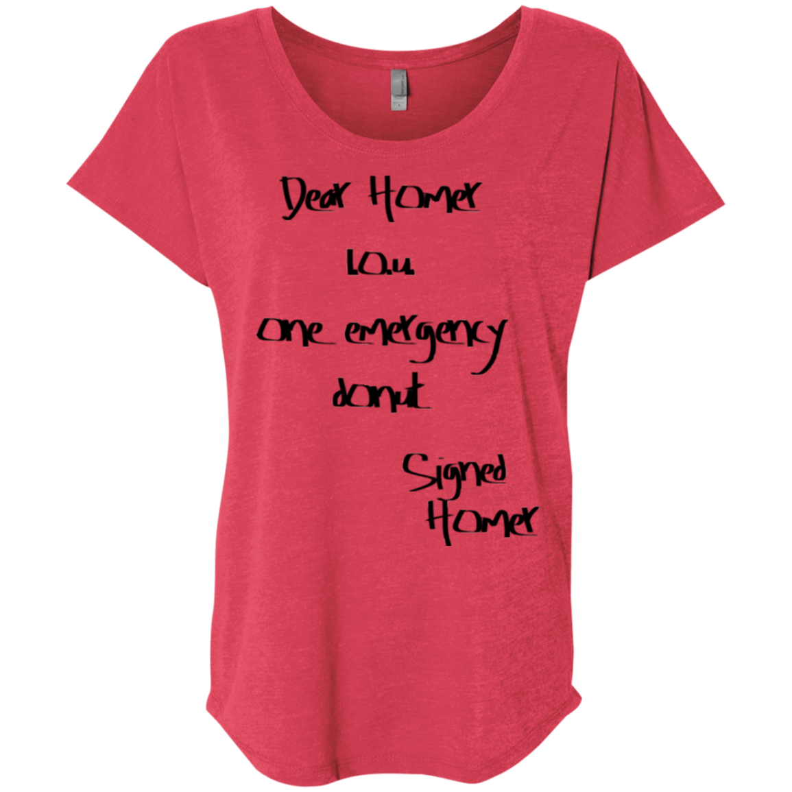 T-Shirts Vintage Red / X-Small Emergency Donut Triblend Dolman Sleeve