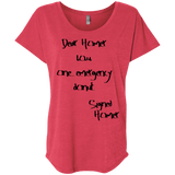 T-Shirts Vintage Red / X-Small Emergency Donut Triblend Dolman Sleeve