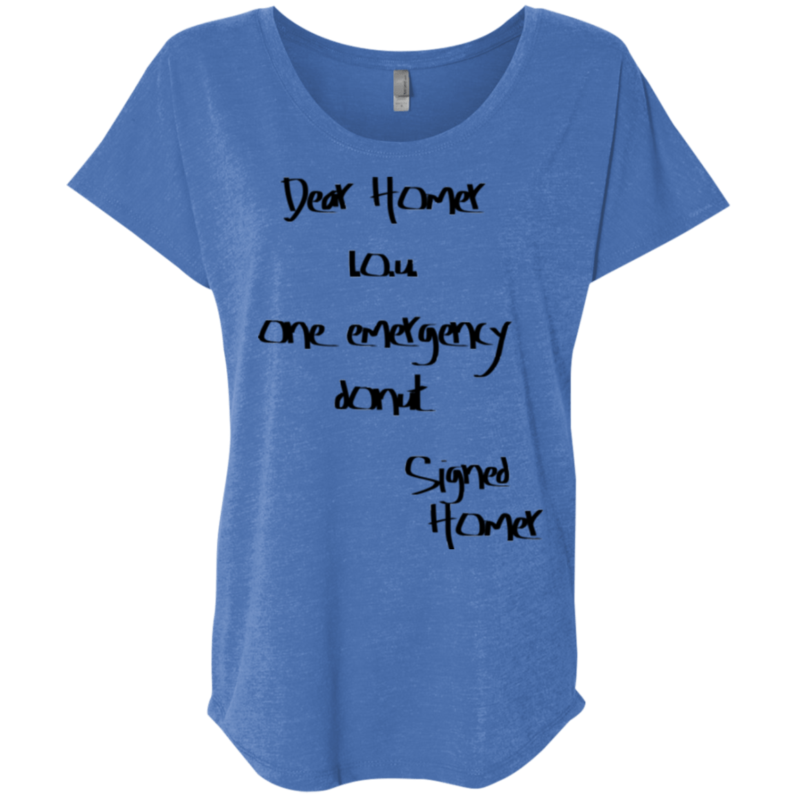 T-Shirts Vintage Royal / X-Small Emergency Donut Triblend Dolman Sleeve