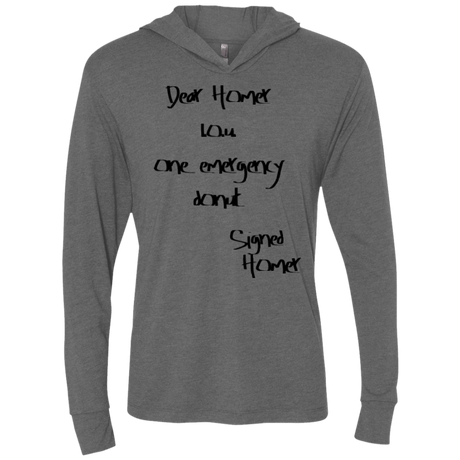 T-Shirts Premium Heather / X-Small Emergency Donut Triblend Long Sleeve Hoodie Tee