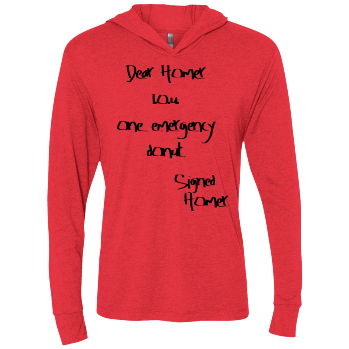 T-Shirts Vintage Red / X-Small Emergency Donut Triblend Long Sleeve Hoodie Tee