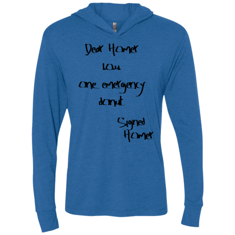 T-Shirts Vintage Royal / X-Small Emergency Donut Triblend Long Sleeve Hoodie Tee