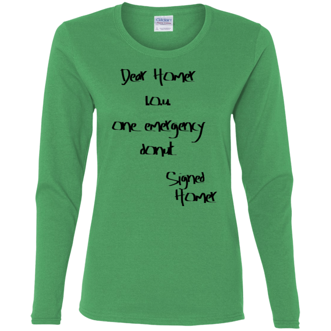 T-Shirts Irish Green / S Emergency Donut Women's Long Sleeve T-Shirt