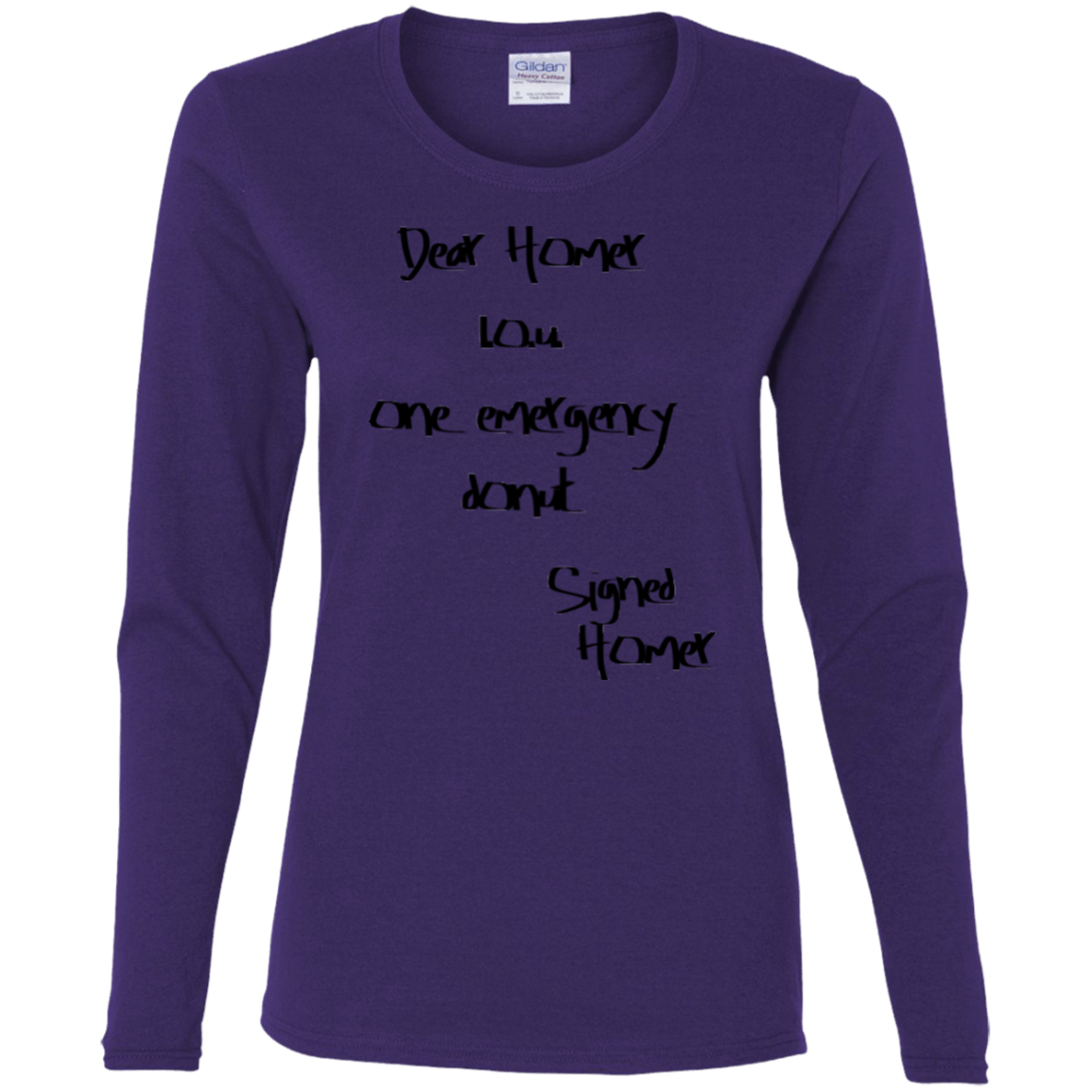 T-Shirts Purple / S Emergency Donut Women's Long Sleeve T-Shirt