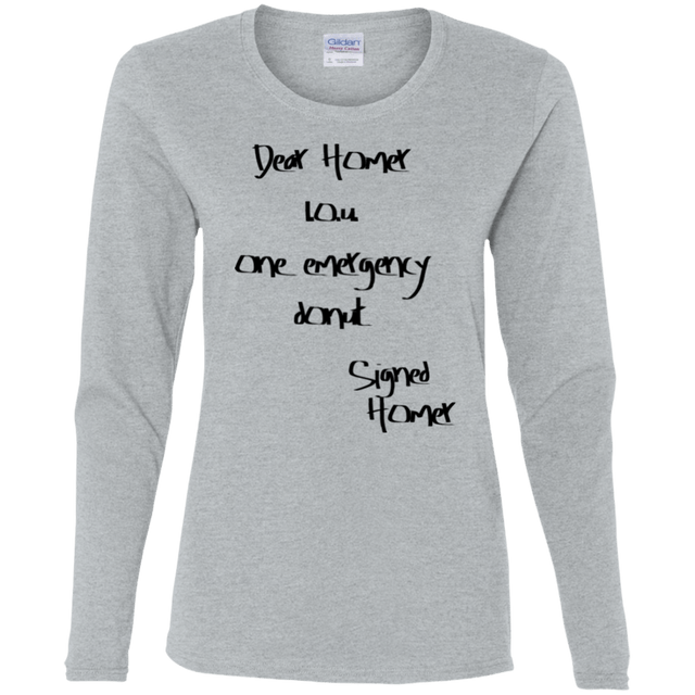 T-Shirts Sport Grey / S Emergency Donut Women's Long Sleeve T-Shirt