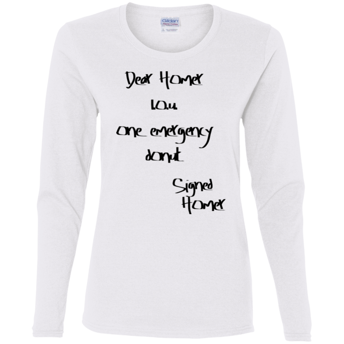 T-Shirts White / S Emergency Donut Women's Long Sleeve T-Shirt