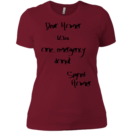 T-Shirts Scarlet / X-Small Emergency Donut Women's Premium T-Shirt