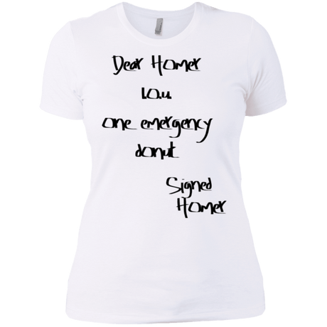 T-Shirts White / X-Small Emergency Donut Women's Premium T-Shirt
