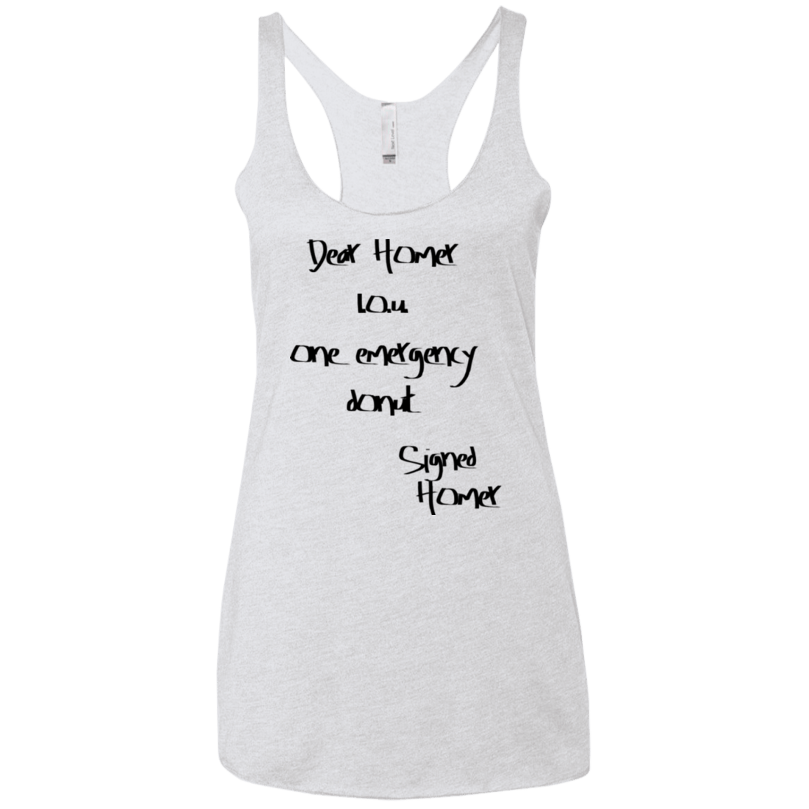 T-Shirts Heather White / X-Small Emergency Donut Women's Triblend Racerback Tank