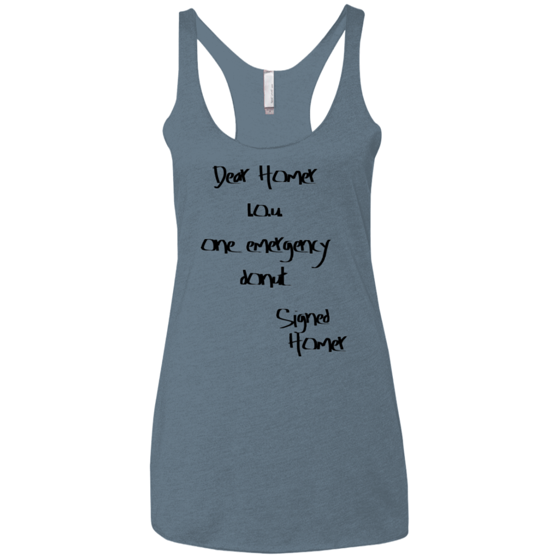 T-Shirts Indigo / X-Small Emergency Donut Women's Triblend Racerback Tank