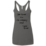 T-Shirts Premium Heather / X-Small Emergency Donut Women's Triblend Racerback Tank