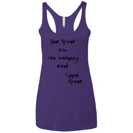 T-Shirts Purple Rush / X-Small Emergency Donut Women's Triblend Racerback Tank